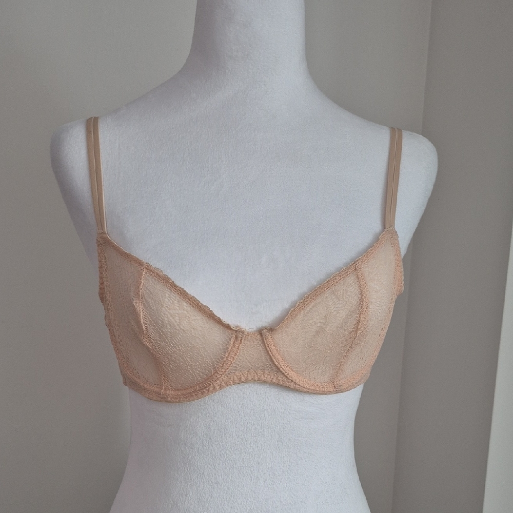 Kimchi Blue Geo Lace Underwire Bra In  Cream Size 32C